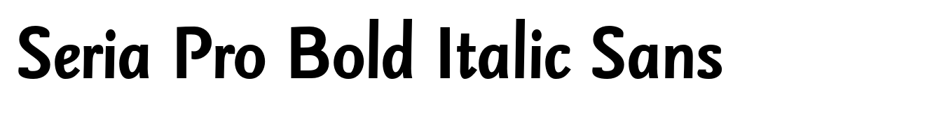 Seria Pro Bold Italic Sans